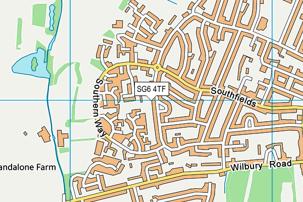 SG6 4TF map - OS VectorMap District (Ordnance Survey)