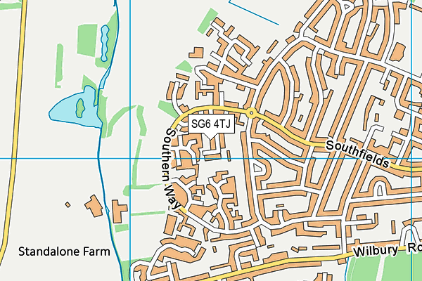 SG6 4TJ map - OS VectorMap District (Ordnance Survey)