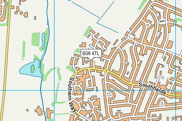 SG6 4TL map - OS VectorMap District (Ordnance Survey)