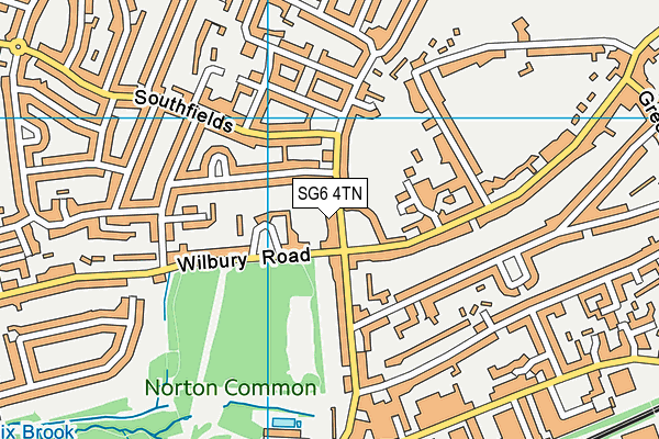 SG6 4TN map - OS VectorMap District (Ordnance Survey)