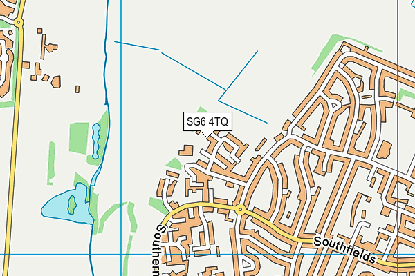 SG6 4TQ map - OS VectorMap District (Ordnance Survey)