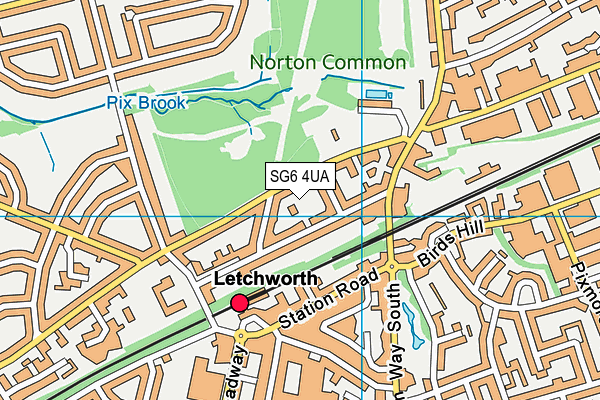 SG6 4UA map - OS VectorMap District (Ordnance Survey)