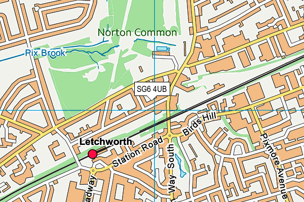 Letchworth Settlement map (SG6 4UB) - OS VectorMap District (Ordnance Survey)