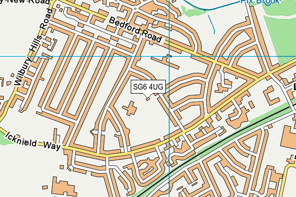 SG6 4UG map - OS VectorMap District (Ordnance Survey)