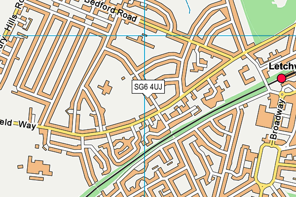 SG6 4UJ map - OS VectorMap District (Ordnance Survey)