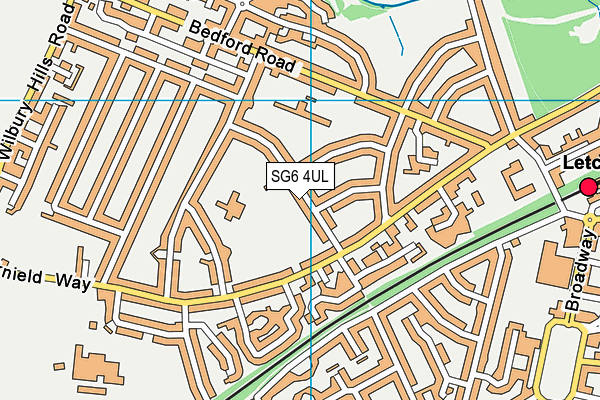 SG6 4UL map - OS VectorMap District (Ordnance Survey)
