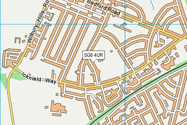 SG6 4UR map - OS VectorMap District (Ordnance Survey)