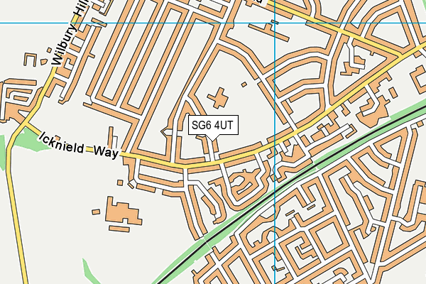 SG6 4UT map - OS VectorMap District (Ordnance Survey)