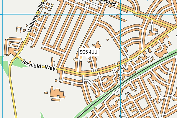 SG6 4UU map - OS VectorMap District (Ordnance Survey)