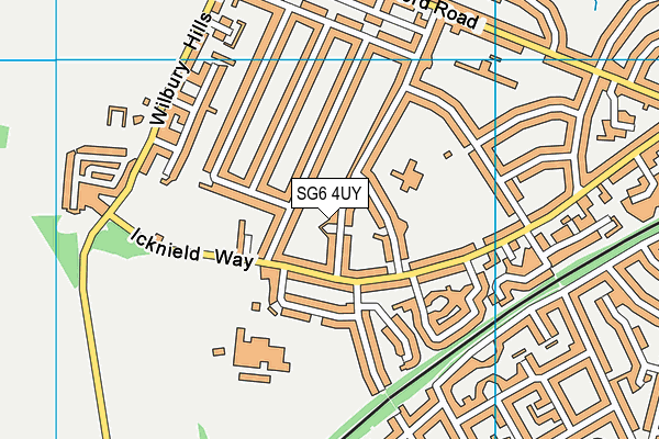 SG6 4UY map - OS VectorMap District (Ordnance Survey)