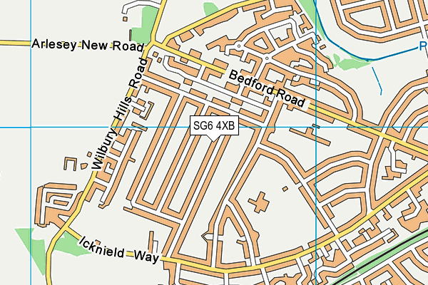 SG6 4XB map - OS VectorMap District (Ordnance Survey)