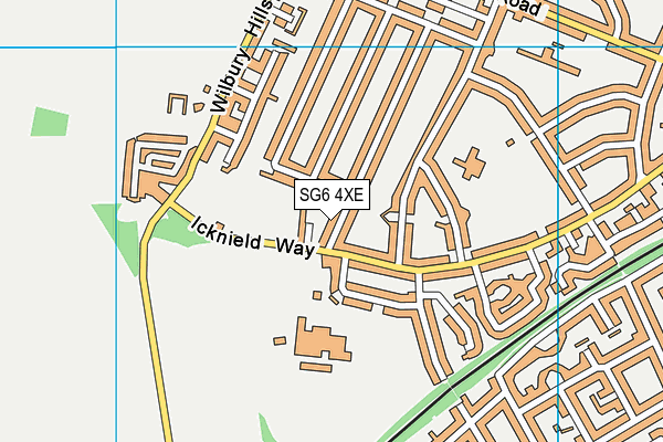 SG6 4XE map - OS VectorMap District (Ordnance Survey)