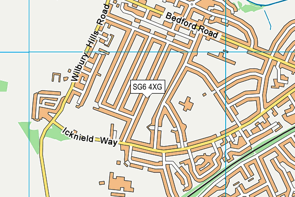 SG6 4XG map - OS VectorMap District (Ordnance Survey)