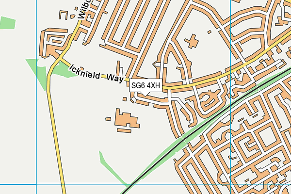SG6 4XH map - OS VectorMap District (Ordnance Survey)