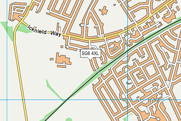 SG6 4XL map - OS VectorMap District (Ordnance Survey)