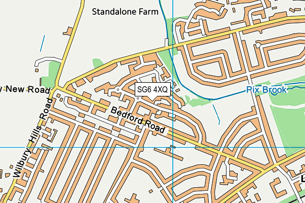 SG6 4XQ map - OS VectorMap District (Ordnance Survey)