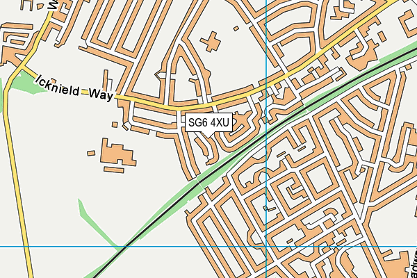 SG6 4XU map - OS VectorMap District (Ordnance Survey)