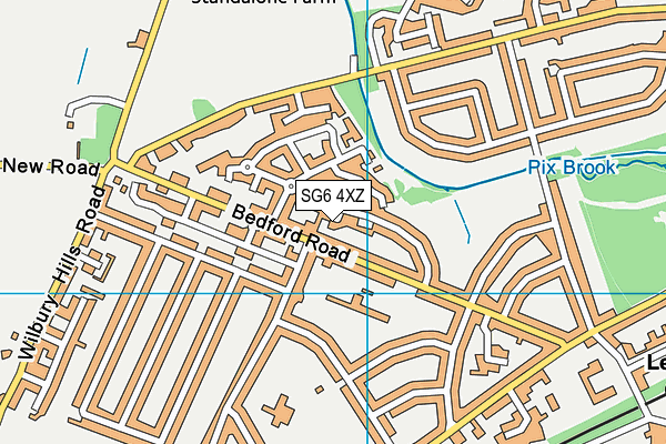SG6 4XZ map - OS VectorMap District (Ordnance Survey)