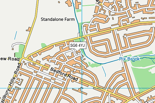 SG6 4YJ map - OS VectorMap District (Ordnance Survey)