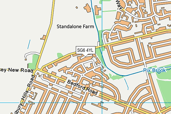 SG6 4YL map - OS VectorMap District (Ordnance Survey)