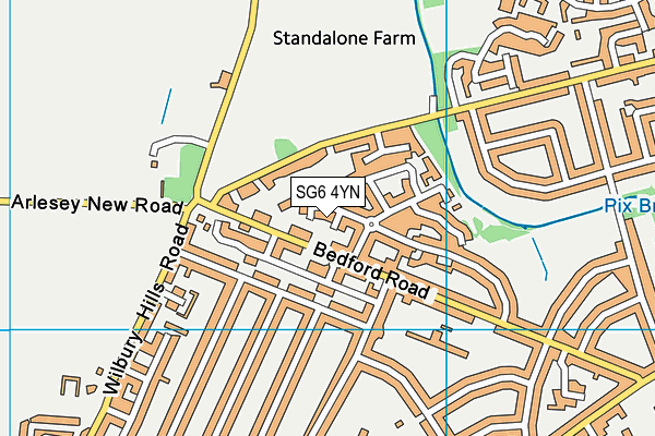 SG6 4YN map - OS VectorMap District (Ordnance Survey)