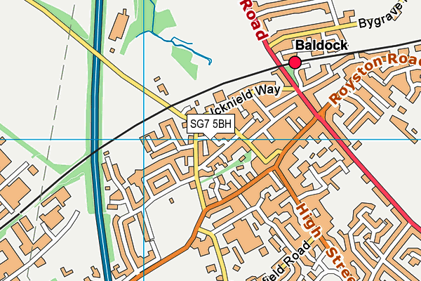 SG7 5BH map - OS VectorMap District (Ordnance Survey)