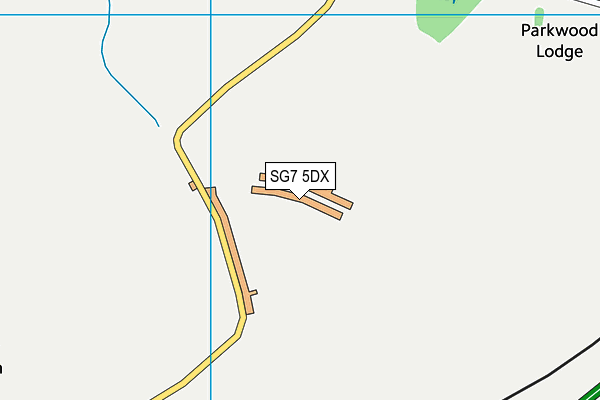 SG7 5DX map - OS VectorMap District (Ordnance Survey)