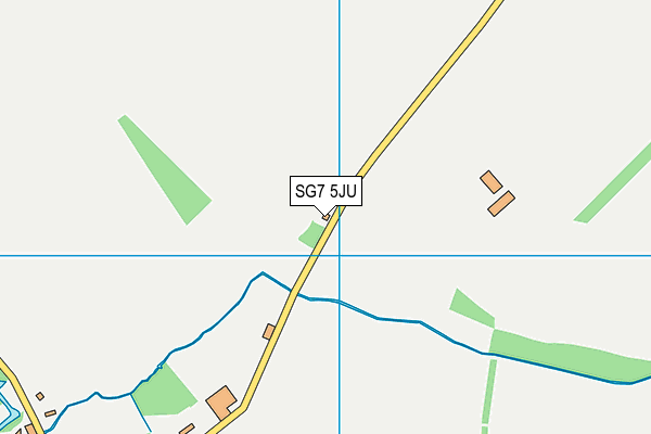 SG7 5JU map - OS VectorMap District (Ordnance Survey)