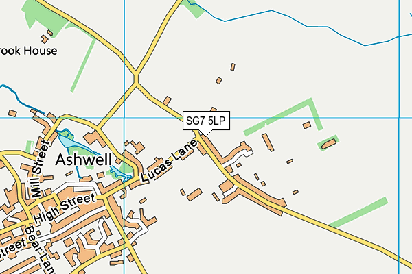 SG7 5LP map - OS VectorMap District (Ordnance Survey)
