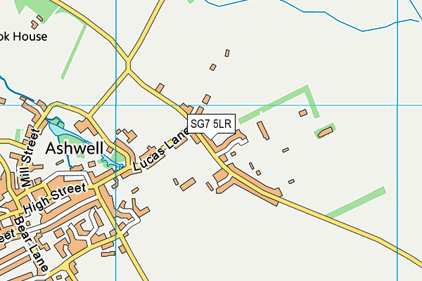 SG7 5LR map - OS VectorMap District (Ordnance Survey)