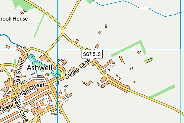 SG7 5LS map - OS VectorMap District (Ordnance Survey)