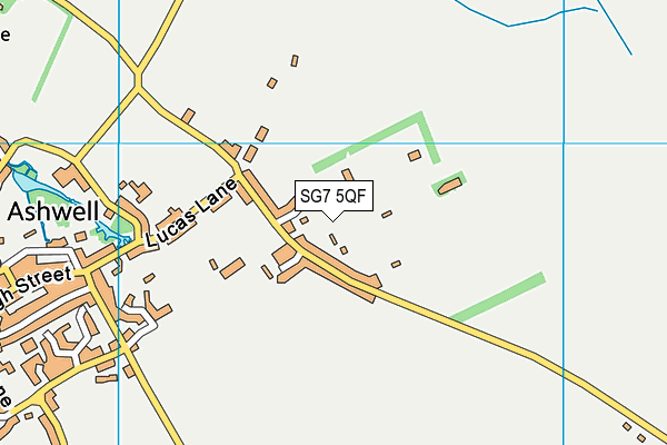 SG7 5QF map - OS VectorMap District (Ordnance Survey)