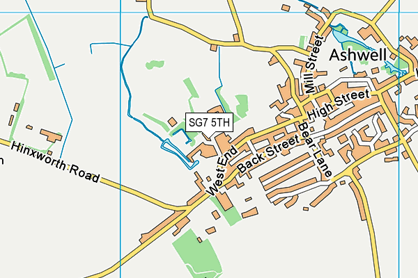 SG7 5TH map - OS VectorMap District (Ordnance Survey)