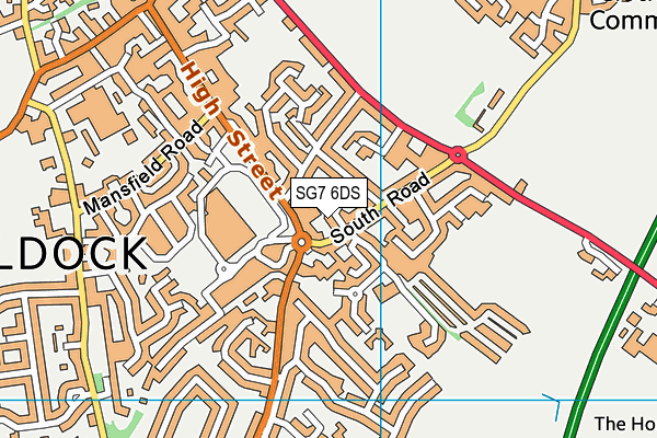 SG7 6DS map - OS VectorMap District (Ordnance Survey)