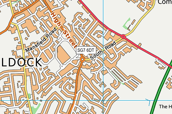 SG7 6DT map - OS VectorMap District (Ordnance Survey)