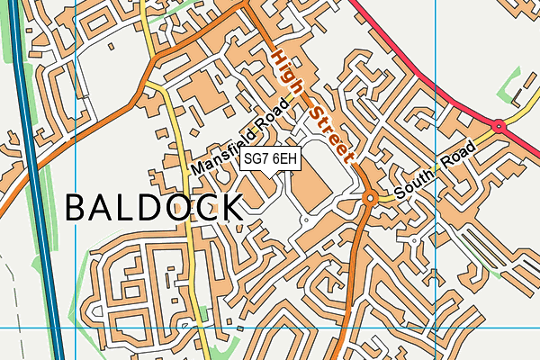 SG7 6EH map - OS VectorMap District (Ordnance Survey)