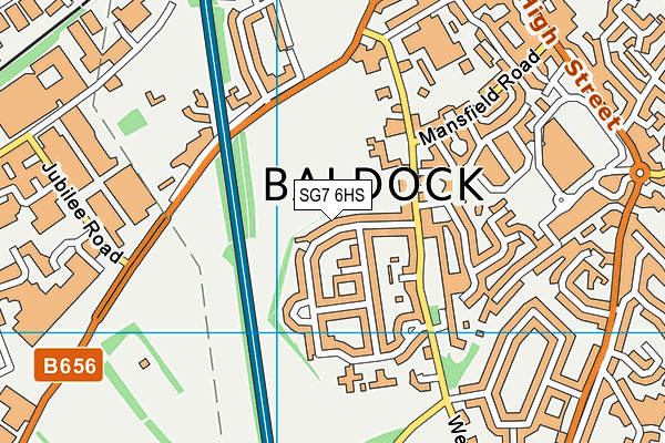 SG7 6HS map - OS VectorMap District (Ordnance Survey)