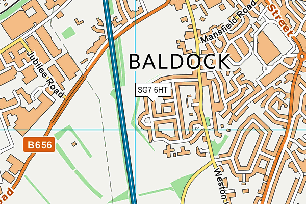 SG7 6HT map - OS VectorMap District (Ordnance Survey)