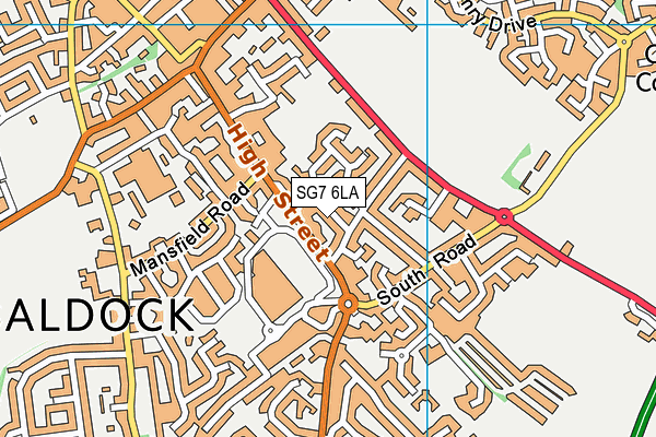 SG7 6LA map - OS VectorMap District (Ordnance Survey)