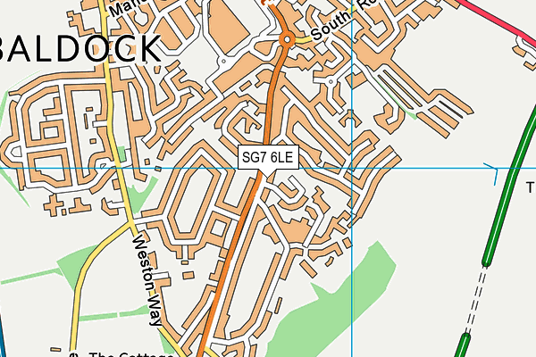 SG7 6LE map - OS VectorMap District (Ordnance Survey)