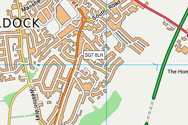SG7 6LH map - OS VectorMap District (Ordnance Survey)
