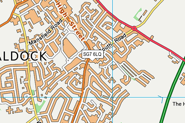 SG7 6LQ map - OS VectorMap District (Ordnance Survey)