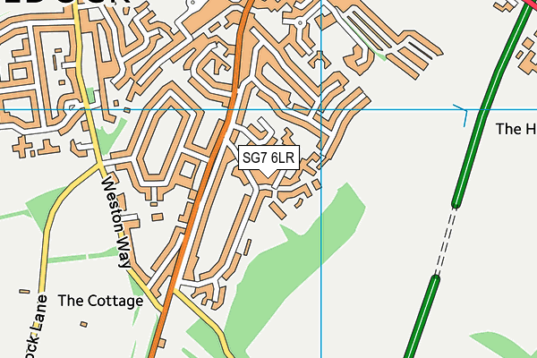 SG7 6LR map - OS VectorMap District (Ordnance Survey)