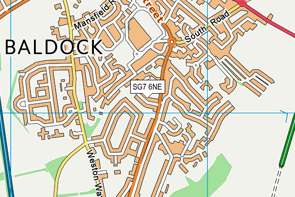 SG7 6NE map - OS VectorMap District (Ordnance Survey)
