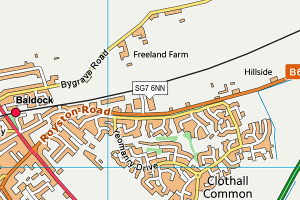 SG7 6NN map - OS VectorMap District (Ordnance Survey)