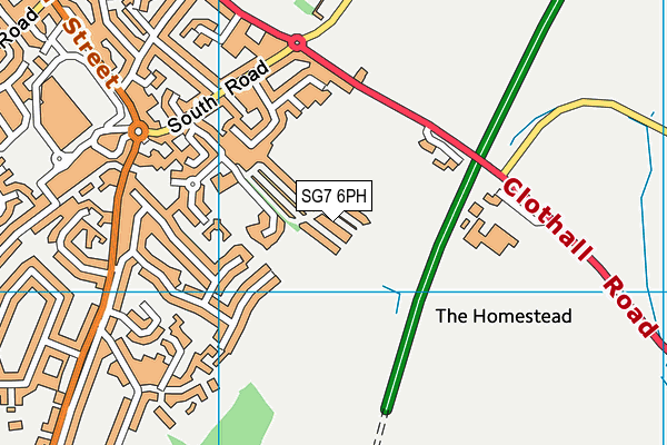 SG7 6PH map - OS VectorMap District (Ordnance Survey)