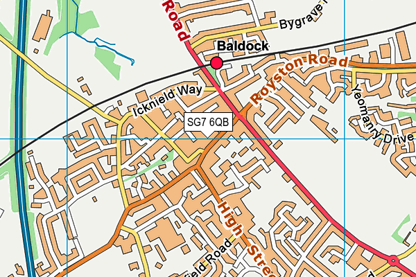 SG7 6QB map - OS VectorMap District (Ordnance Survey)