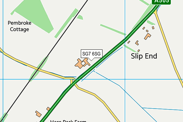 SG7 6SG map - OS VectorMap District (Ordnance Survey)