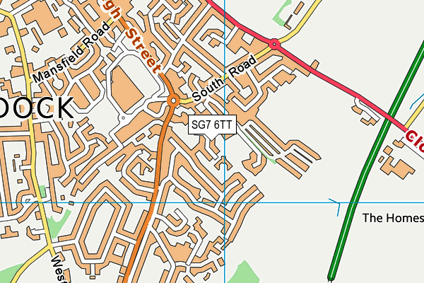 St John Roman Catholic Primary School map (SG7 6TT) - OS VectorMap District (Ordnance Survey)
