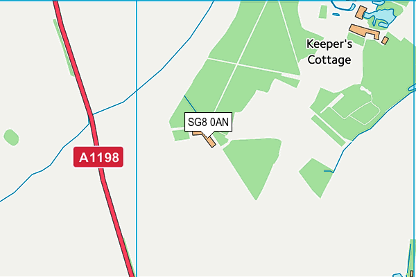 SG8 0AN map - OS VectorMap District (Ordnance Survey)